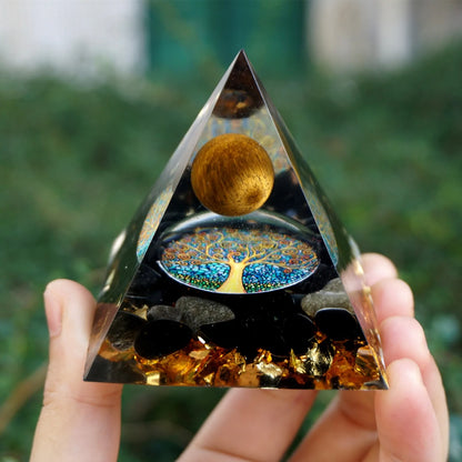 Tiger Eye Energy Pyramid