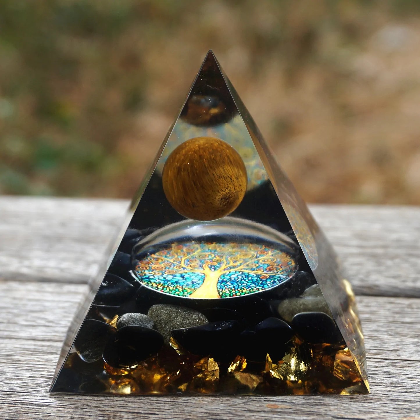 Tiger Eye Energy Pyramid