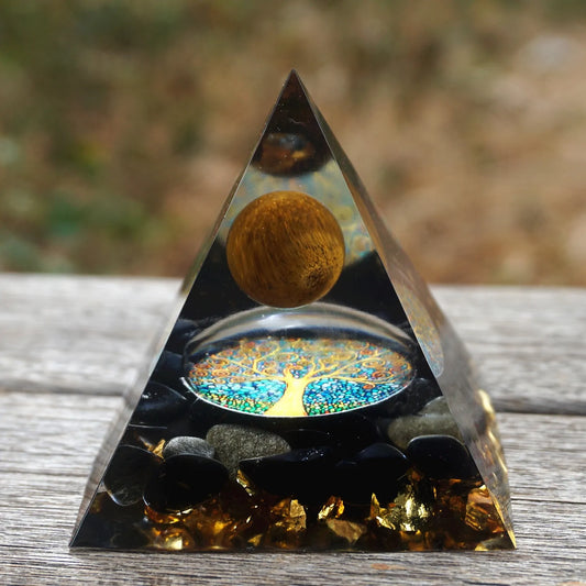 Tiger Eye Energy Pyramid