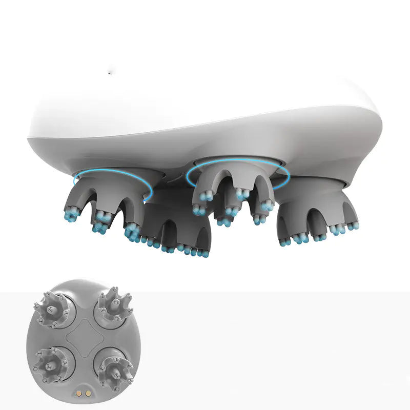 Electric Scalp Massager with Multi-Function Grip Tool