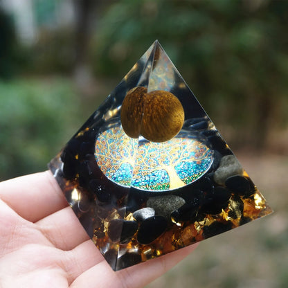 Tiger Eye Energy Pyramid