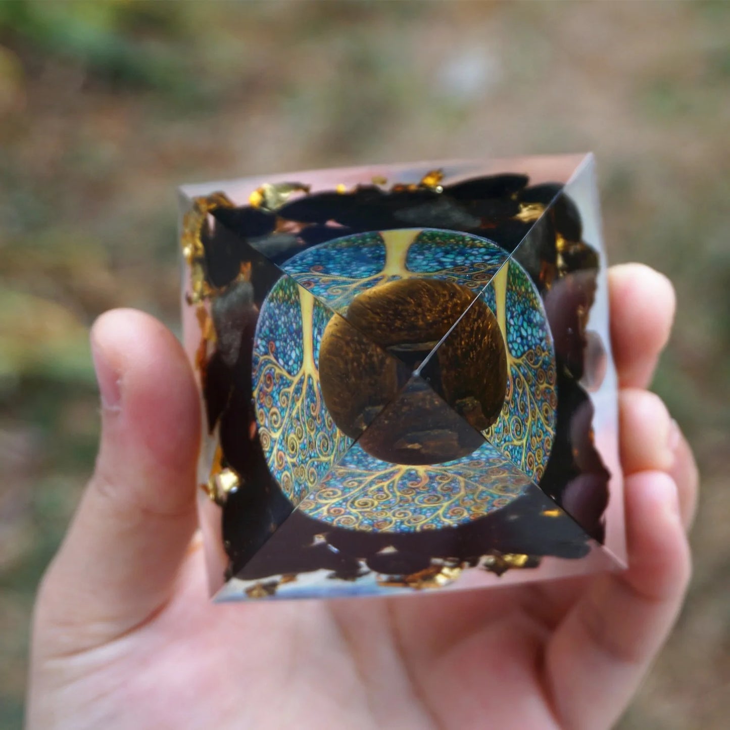 Tiger Eye Energy Pyramid