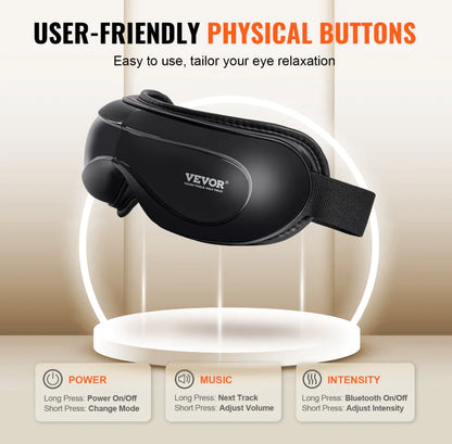 Heated Eye Massager with Bluetooth – Tech-Enhanced Relaxation On Demand
