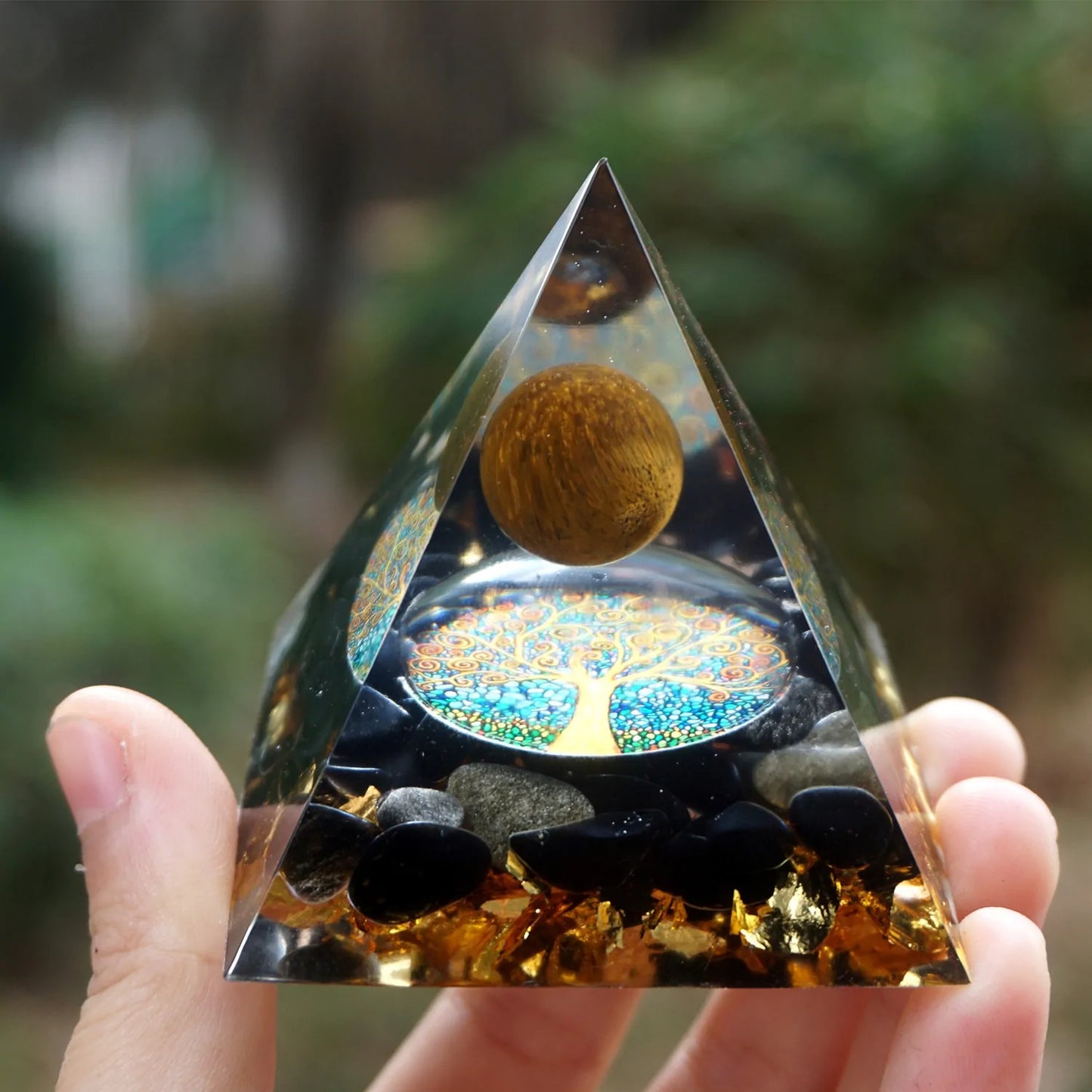 Tiger Eye Energy Pyramid